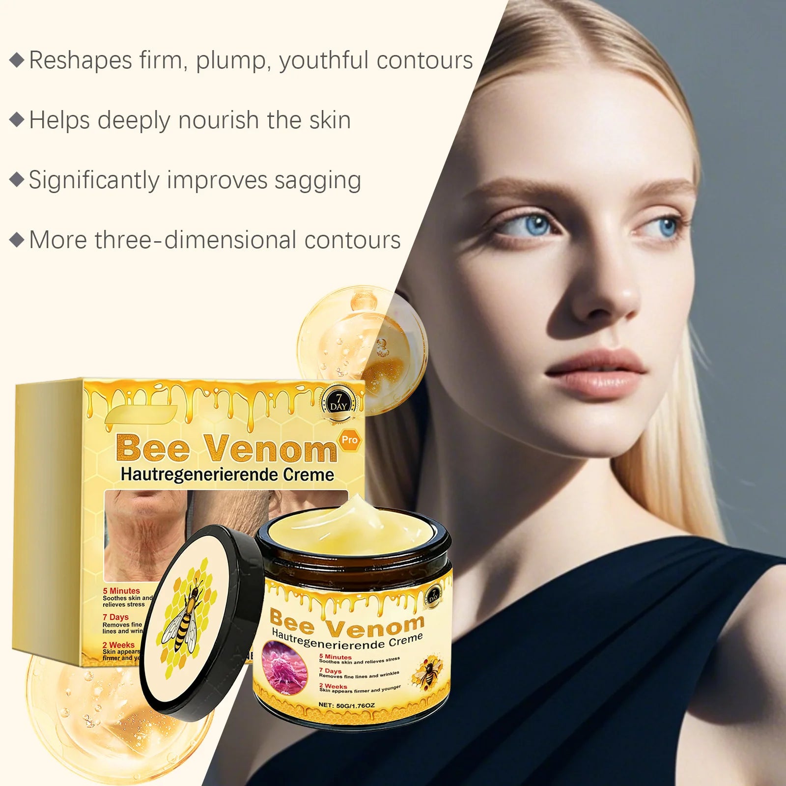 Bee Venom Anti-Aging Face Cream – Firming & Wrinkle Repair Moisturizer