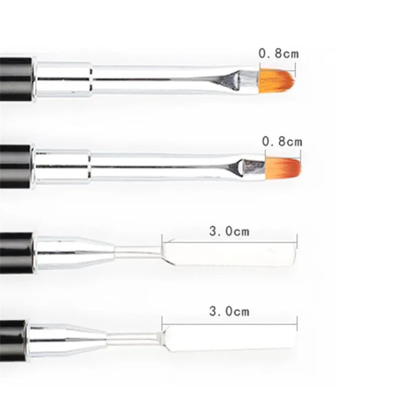 Dual-Ended Nail Art Brush & Spatula – UV Gel Extension Tool