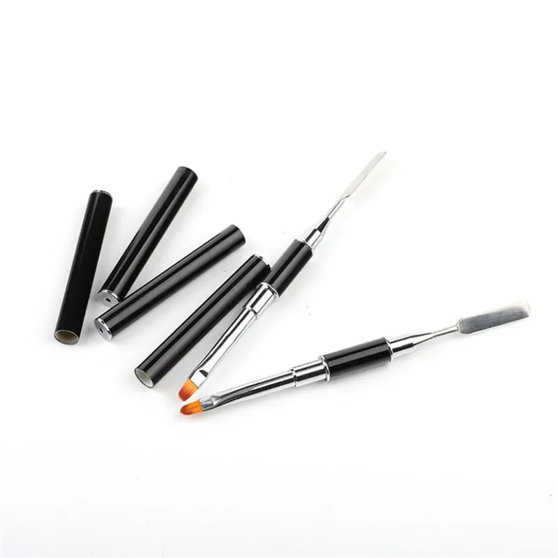 Dual-Ended Nail Art Brush & Spatula – UV Gel Extension Tool