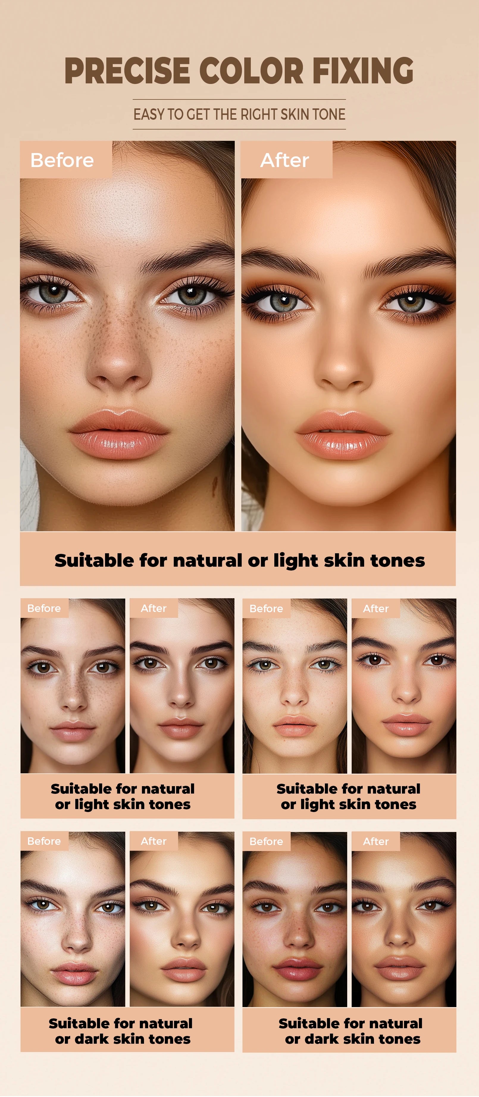 Hydrating Eye Brightening Concealer&Contour Cream-Full Coverage,Long Lasting,Correcting