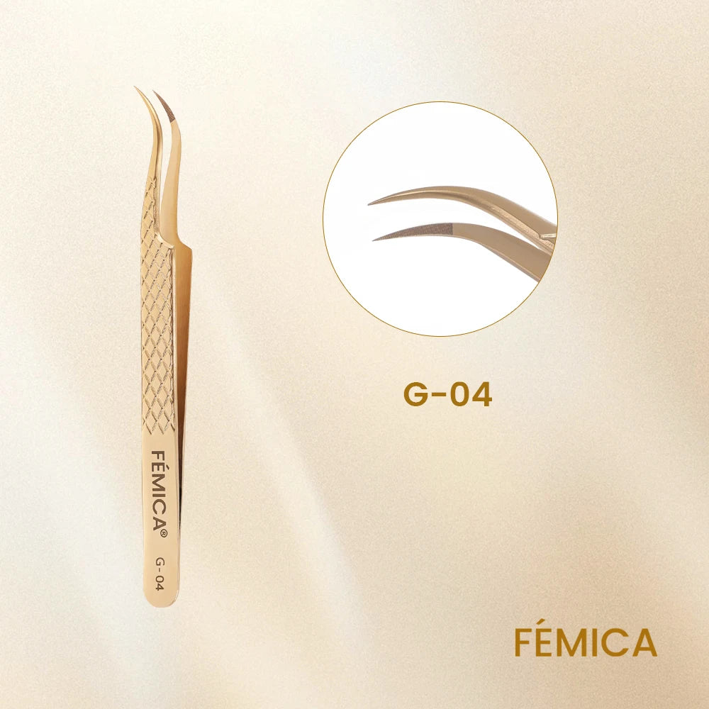 Precision Anti-Slip Eyelash Tweezers – Stainless Steel Lash Extension Tool