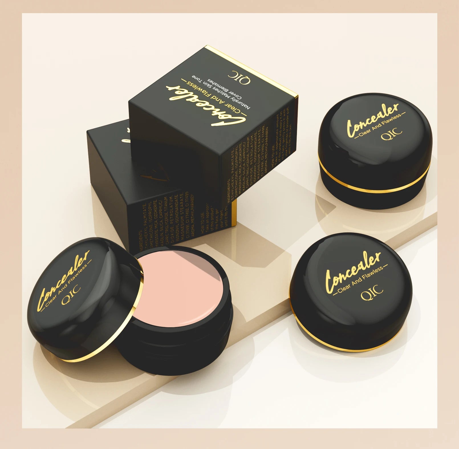 Hydrating Eye Brightening Concealer&Contour Cream-Full Coverage,Long Lasting,Correcting