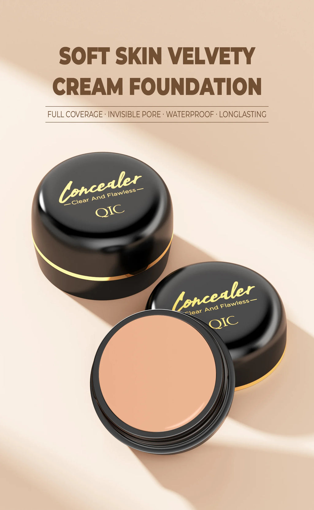 Hydrating Eye Brightening Concealer&Contour Cream-Full Coverage,Long Lasting,Correcting