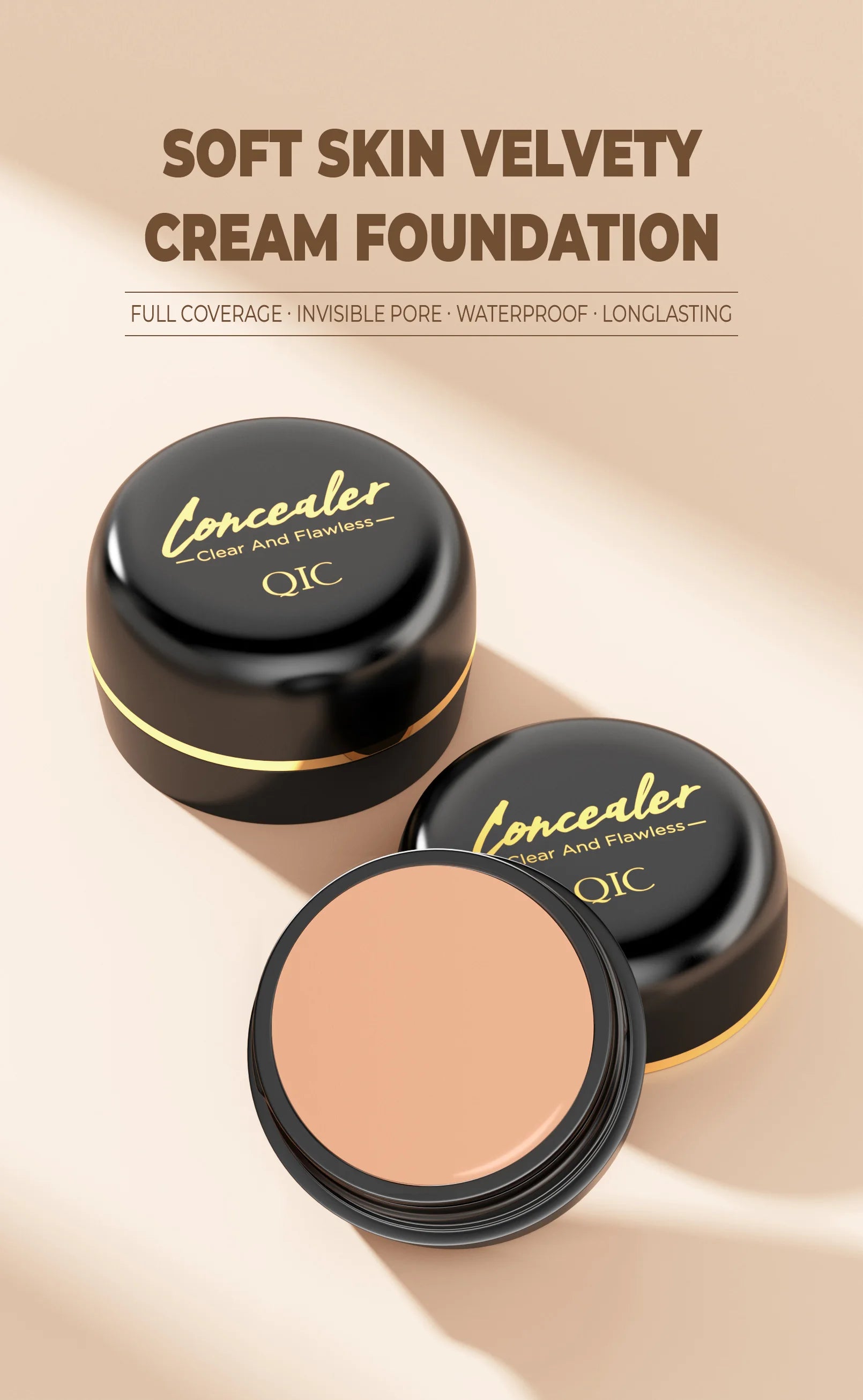 Hydrating Eye Brightening Concealer&Contour Cream-Full Coverage,Long Lasting,Correcting