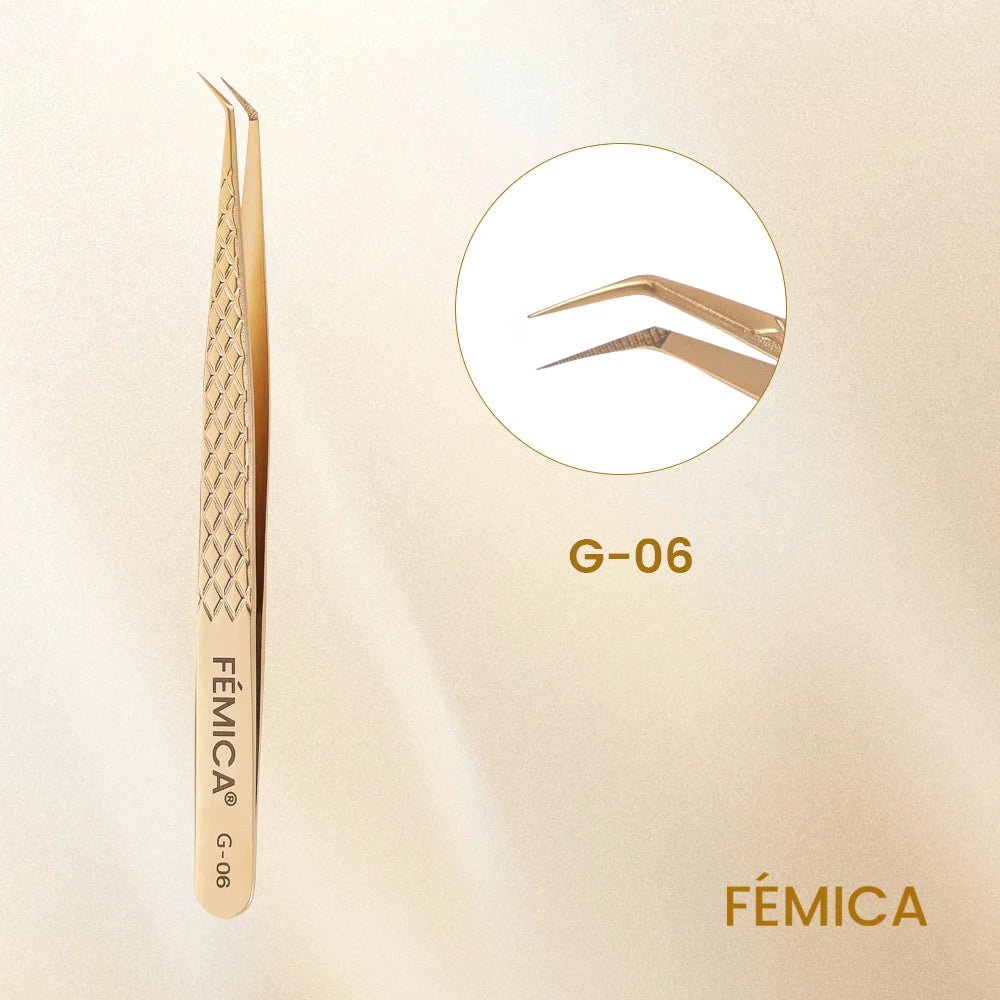 Precision Anti-Slip Eyelash Tweezers – Stainless Steel Lash Extension Tool
