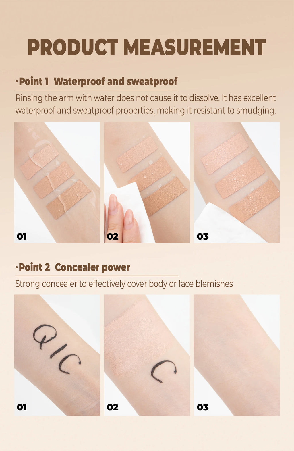 Hydrating Eye Brightening Concealer&Contour Cream-Full Coverage,Long Lasting,Correcting