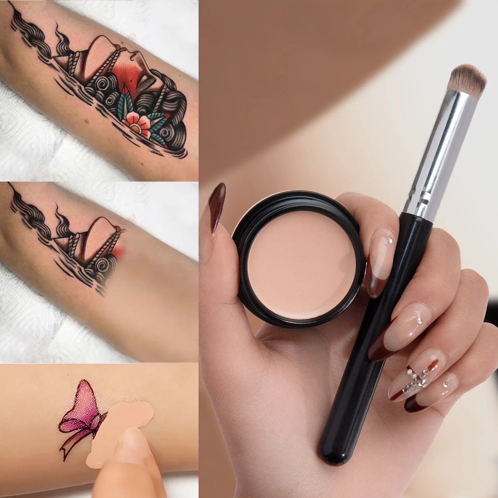 Hydrating Eye Brightening Concealer&Contour Cream-Full Coverage,Long Lasting,Correcting