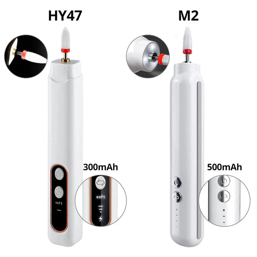 6-in-1 Wireless Nail Drill Machine – 15000RPM with LED Display