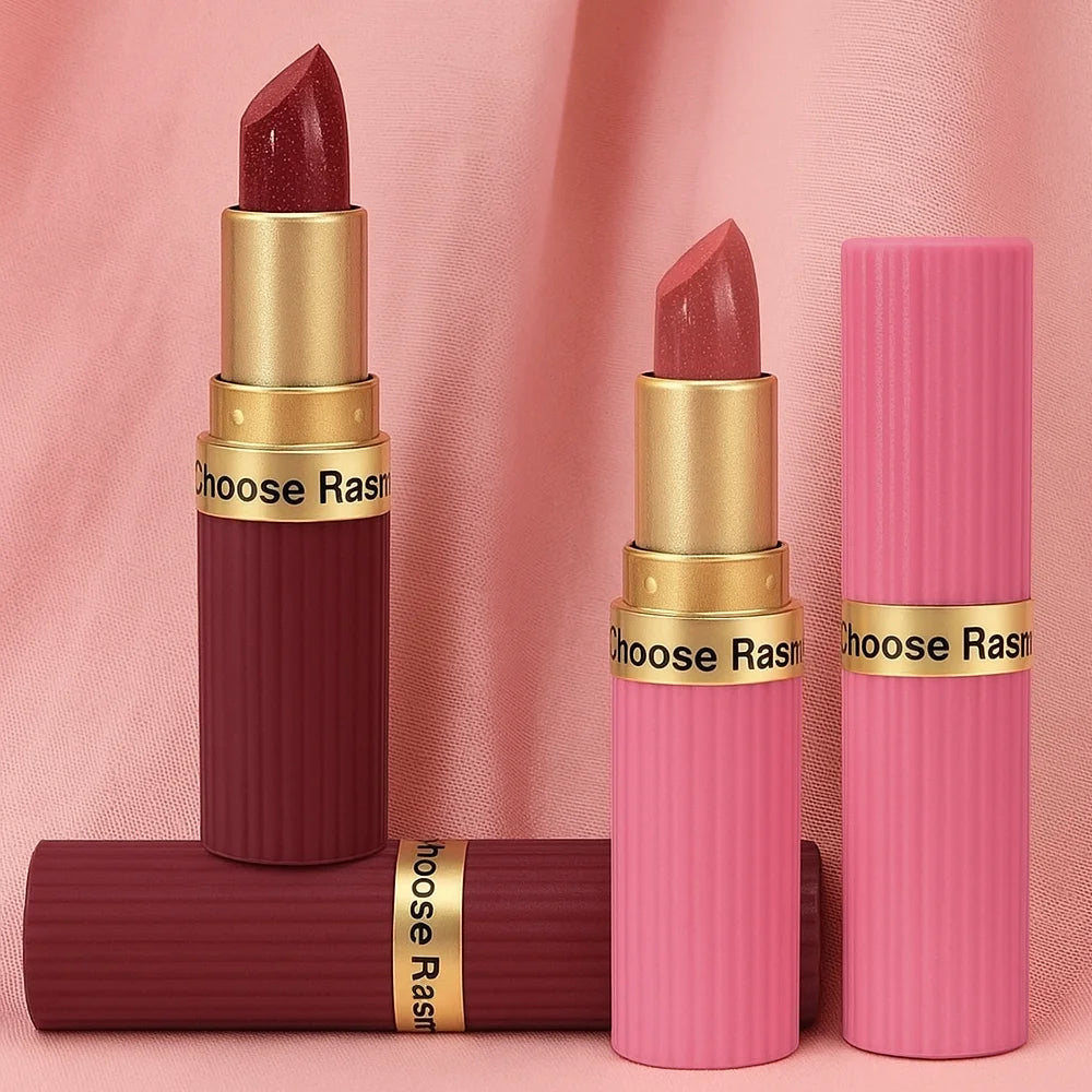 Pearlescent Pink Glitter Velvet Lipstick | Metallic Waterproof