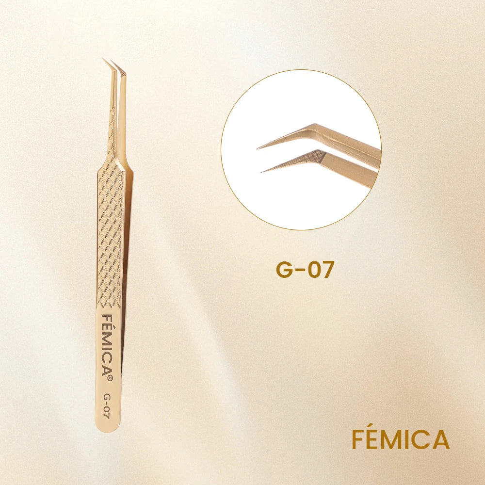 Precision Anti-Slip Eyelash Tweezers – Stainless Steel Lash Extension Tool