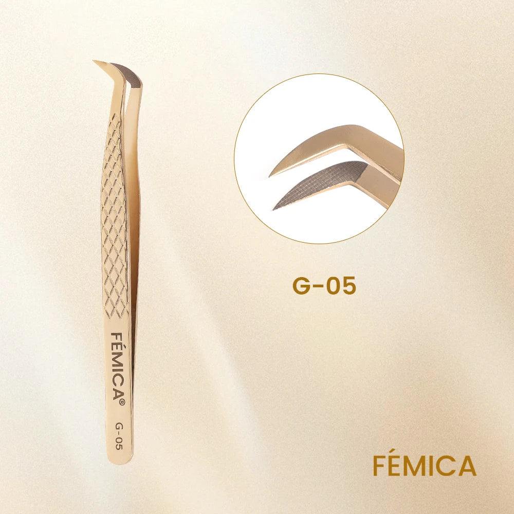 Precision Anti-Slip Eyelash Tweezers – Stainless Steel Lash Extension Tool