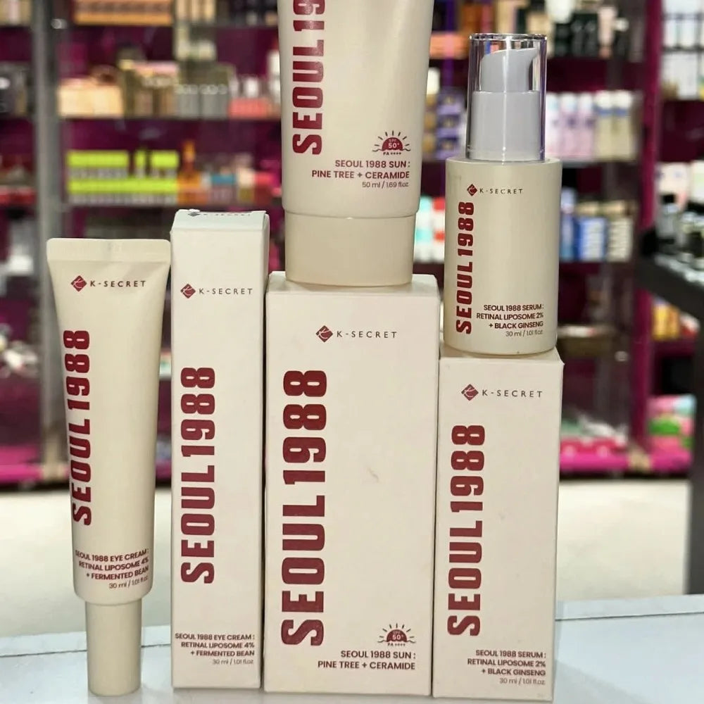 Korean Skincare Set – Ginseng Serum, Eye Cream & Sunscreen