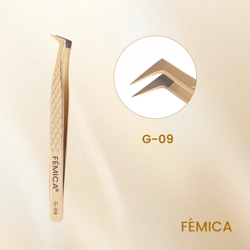 Precision Anti-Slip Eyelash Tweezers – Stainless Steel Lash Extension Tool