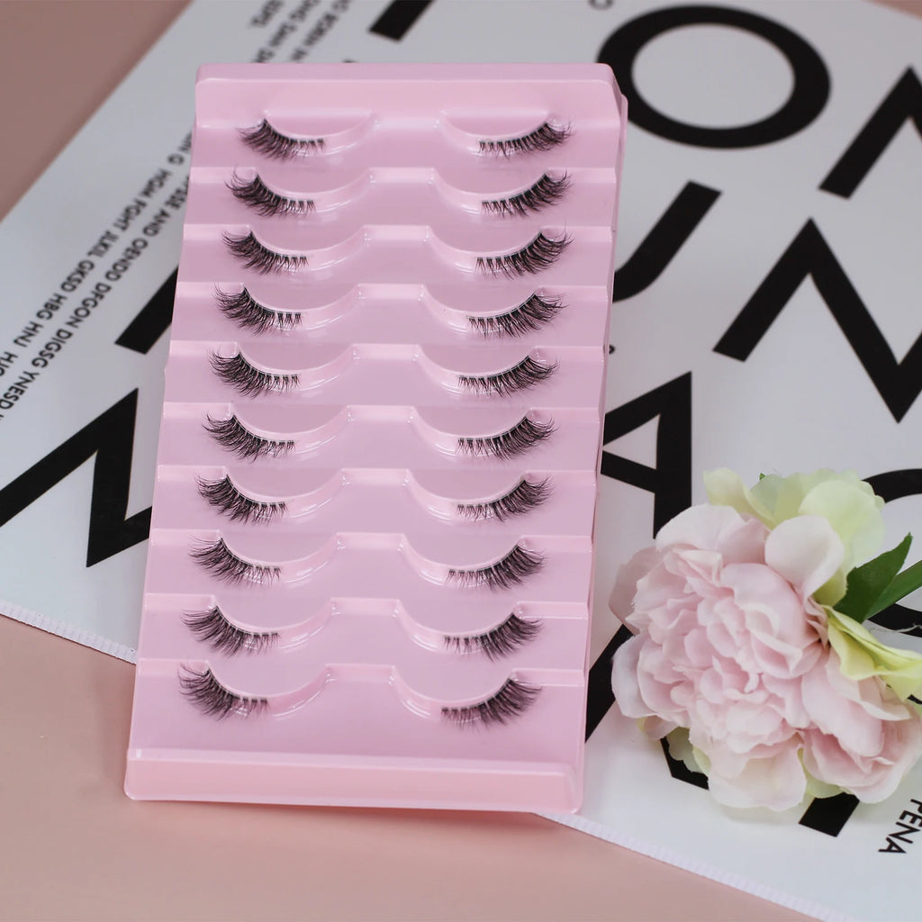 Half eyelashes, natural appearance