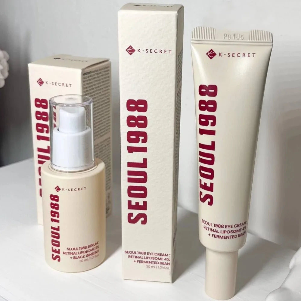 Korean Skincare Set – Ginseng Serum, Eye Cream & Sunscreen