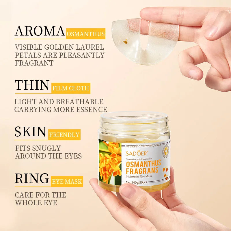 80 Osmanthus Eye Masks, Containing Osmanthus Extract, Hydrate and Moisturize, Nourish the Eyes