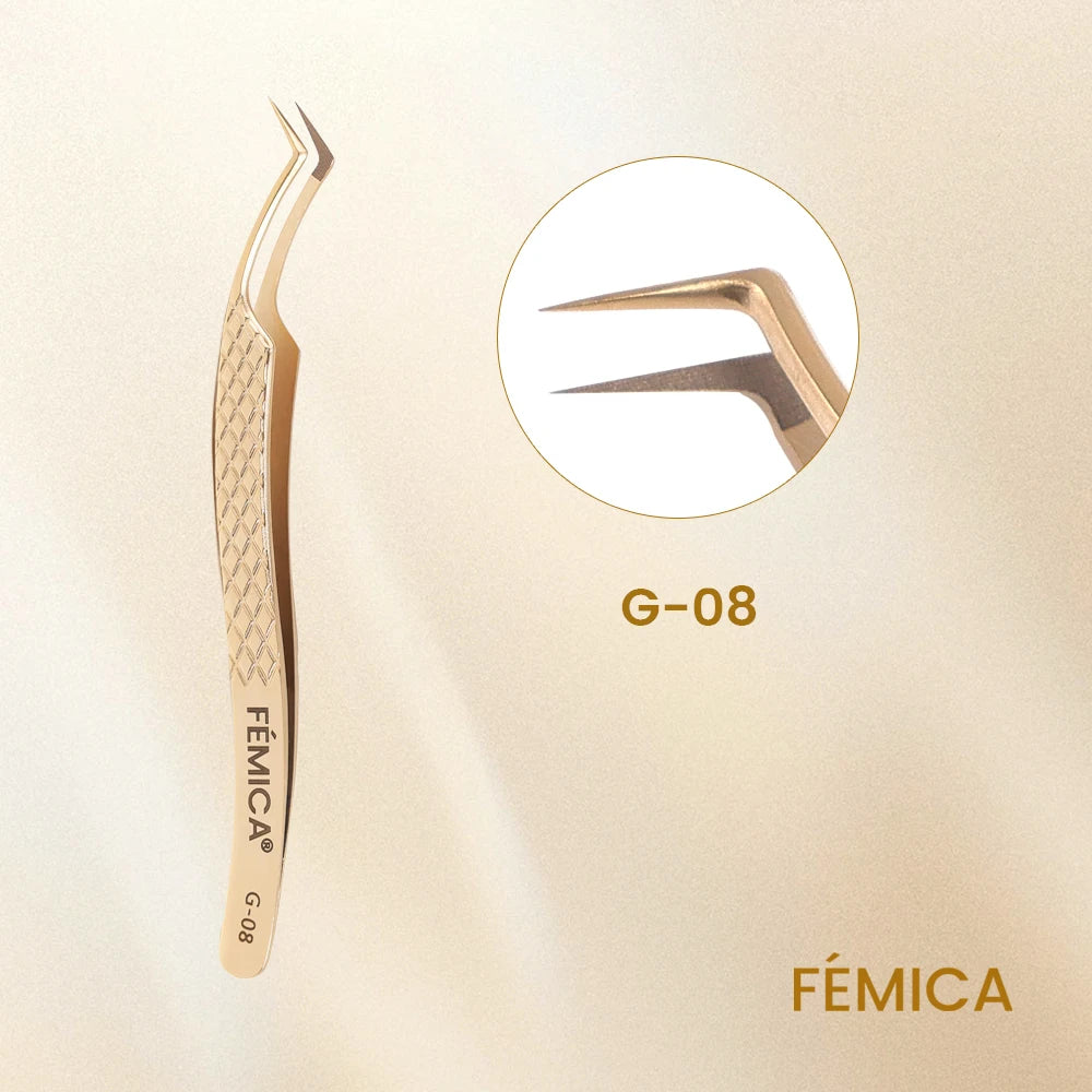 Precision Anti-Slip Eyelash Tweezers – Stainless Steel Lash Extension Tool