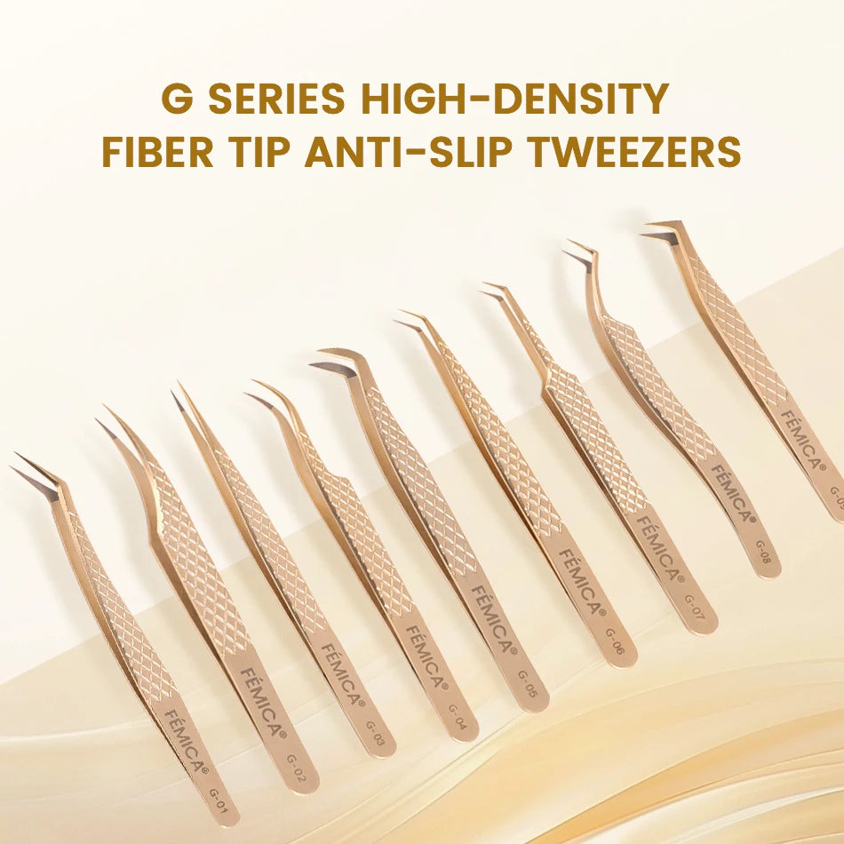 Precision Anti-Slip Eyelash Tweezers – Stainless Steel Lash Extension Tool
