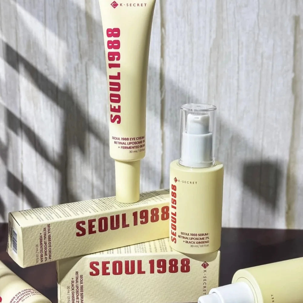 Korean Skincare Set – Ginseng Serum, Eye Cream & Sunscreen