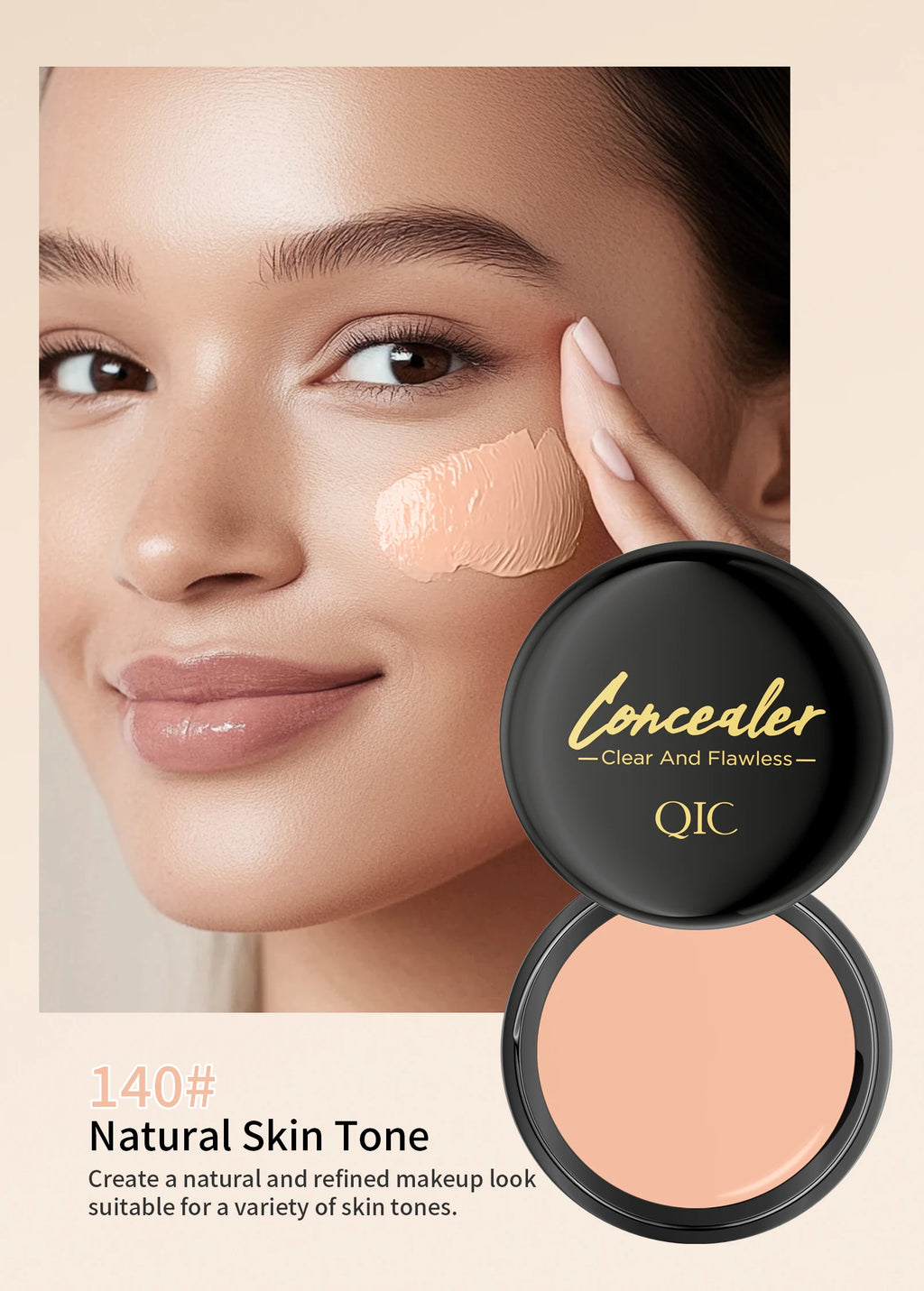 Hydrating Eye Brightening Concealer&Contour Cream-Full Coverage,Long Lasting,Correcting