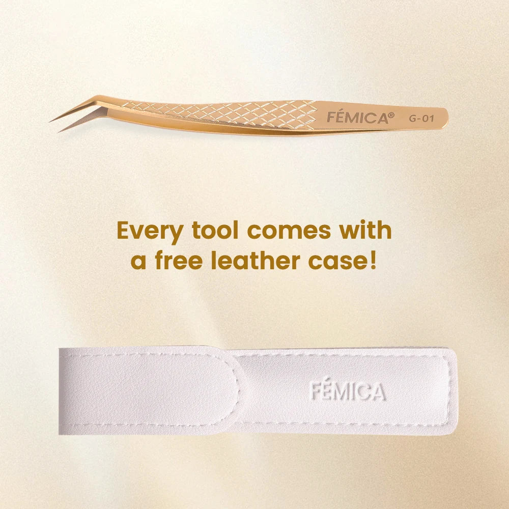 Precision Anti-Slip Eyelash Tweezers – Stainless Steel Lash Extension Tool