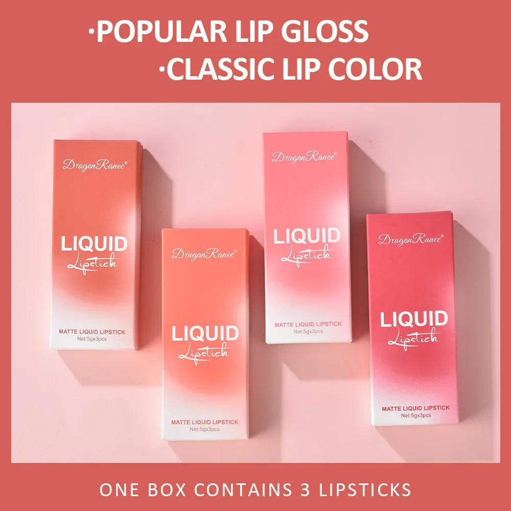 Velvet Matte Lipstick & Gloss Set (3-Pack)